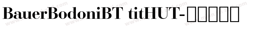 BauerBodoniBT titHUT字体转换